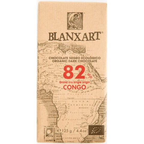 Comprar online CHOCOLATE NEGRO CONGO 82% 125 gr de BLANXART. Imagen 1
