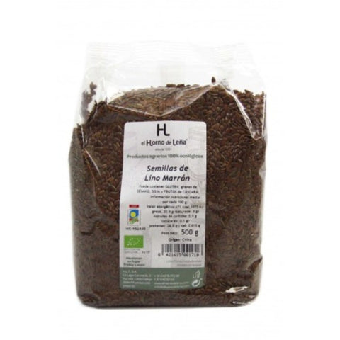 Comprar online SEMILLA DE LINO MARRON ECO 500 gr de HORNO DE LEÑA. Imagen 1