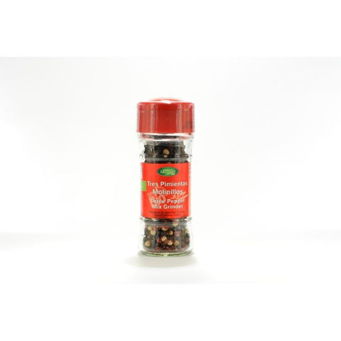 Comprar online TARRO TRES PIMIENTAS MOLINILLO ECO 35 gr de ARTEMISBIO. Imagen 1