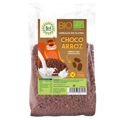 Comprar online CHOCO ARROZ SIN GLUTEN BIO 250 g de SOLNATURAL. Imagen 1