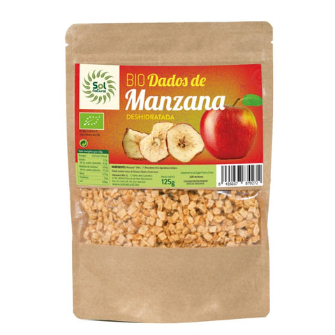 Comprar online DADOS DE MANZANA BIO 125 g de SOLNATURAL. Imagen 1