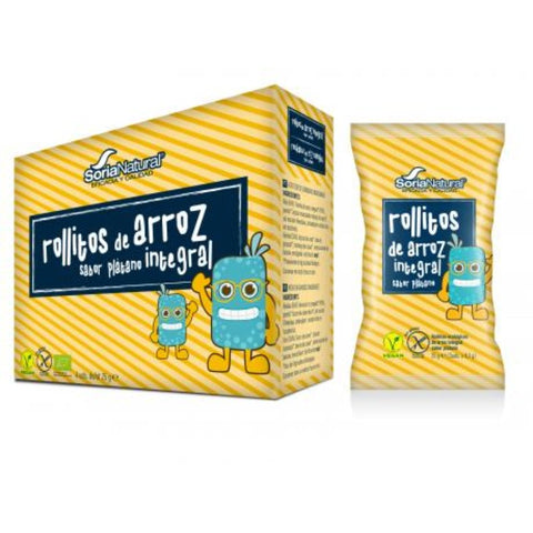 Comprar online ROLLITOS ARROZ SABOR PLATANO PACK 4 Unidades de ALECOSOR SORIA NATURAL. Imagen 1