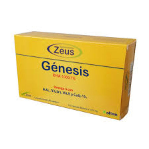 Comprar online GENESIS DHA TG 1000- OMEGA-3 (120 CAPS) de ZEUS. Imagen 1