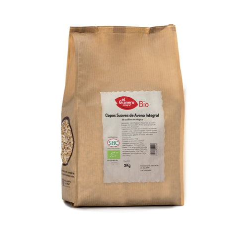 Comprar online COPOS  DE AVENA SUAVES INTEGRAL 3 Kg de EL GRANERO INTEGRAL. Imagen 1
