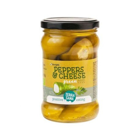 Comprar online PIMIENTOS VERDES RELLENOS DE CREMA DE QUESOS 270 G de TERRASANA. Imagen 1