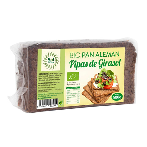 Comprar online PAN ALEMAN PIPAS DE GIRASOL BIO 500 g de SOLNATURAL. Imagen 1