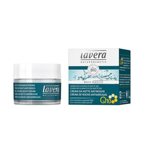 Comprar online CREMA NOCHE Q10 BASIS SENSITIV 50ml de LAVERA. Imagen 1