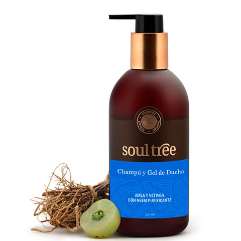 Comprar online CHAMPU Y GEL AMLA, VETIVERT & NEEM 250 ml de SOULTREE. Imagen 1