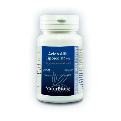 Comprar online ACIDO ALFA LIPOICO 250 mg 60 Caps de NATURBITE. Imagen 1