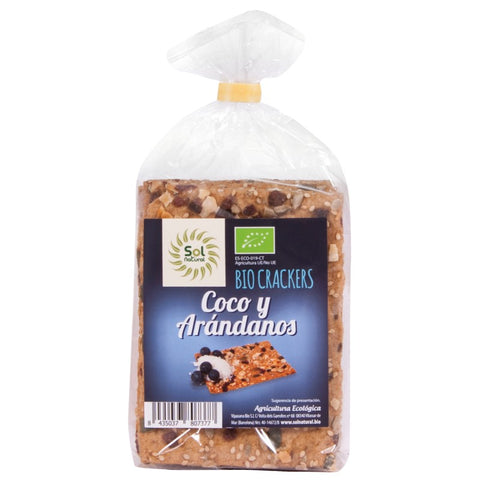 Comprar online CRACKER CON ARANDANOS Y COCO BIO 200 g de SOLNATURAL. Imagen 1