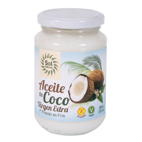 Comprar online ACEITE DE COCO VIRGEN EXTRA MEDIANO BIO 370 ml de SOLNATURAL. Imagen 1