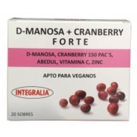 Comprar online D-MANOSA + CRANBERRY 20 Sobres de INTEGRALIA. Imagen 1