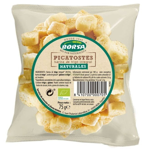 Comprar online PICATOSTES NATURAL CON HARINA INTEGRAL 75 g de BORSA. Imagen 1