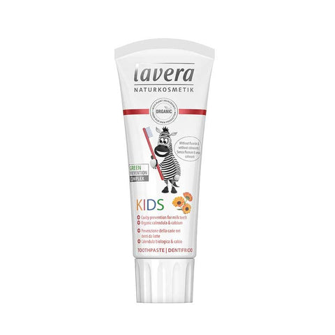 Comprar online DENTIFRICO NIðOS SIN FLUOR CALENDULA BIO & CALCIO de LAVERA. Imagen 1
