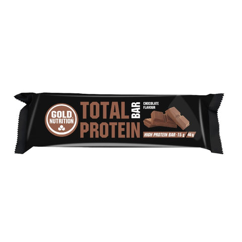Comprar online TOTAL PROTEIN BAR CHOCOLATE 46g 24 UN de GOLD NUTRION. Imagen 1