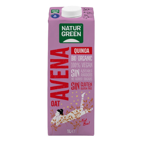 Comprar online NATURGREEN OAT/AVENA QUINOA (SIN GLUTEN) 1L de NATURGREEN. Imagen 1