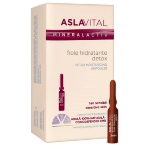 Comprar online AMPOLLAS HIDRATANTES DETOXIFICANTES 7 amp 2 ml de ASLAVITAL MINERAL ACTIV. Imagen 1