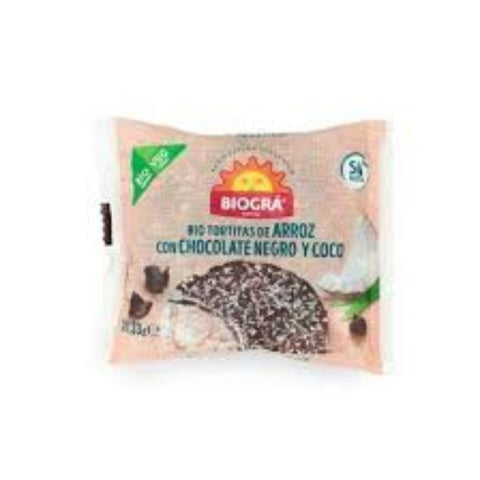 Comprar online TORTA DE ARROZ CON CHOCOLATE NEGRO Y COCO MONODOSI de BIOGRÁ (SORRIBAS). Imagen 1