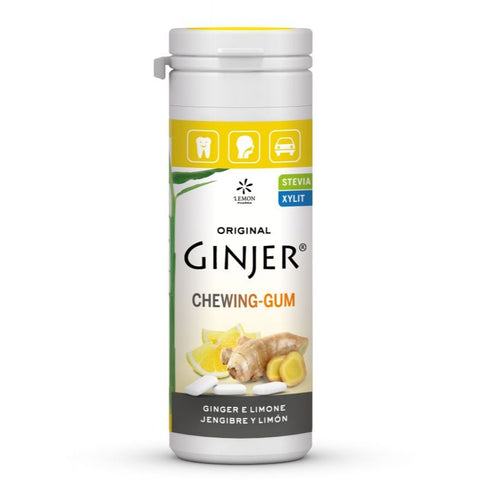Comprar online GINJER CHICLES LIMON 30g STEVIA de MIRADENT. Imagen 1