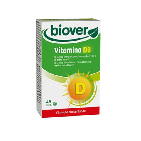 Comprar online VITAMINA D3 - COLECALCIFEROL 45 caps de BIOVER. Imagen 1