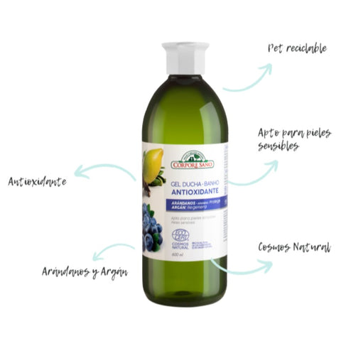Comprar online GEL DE BAÑO ANTIOXIDANTE 600 ml de CORPORE SANO. Imagen 1