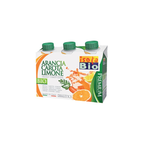 Comprar online ZUMO DE NARANJA ZANAHORIA Y LIMON BIO 3X200 ml de ISOLA BIO. Imagen 1