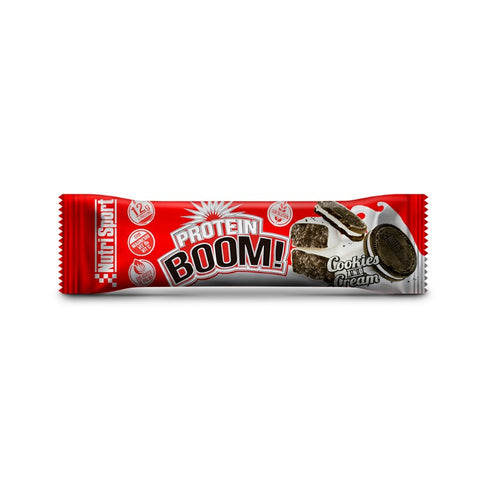 Comprar online CAJA PROTEIN BOOM COOKIES-CREAM 24 BARRITAS de NUTRISPORT. Imagen 1