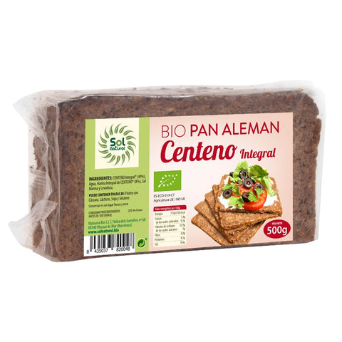 Comprar online PAN ALEMAN CENTENO INTEGRAL BIO 500 g de SOLNATURAL. Imagen 1
