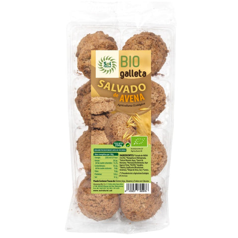 Comprar online GALLETAS CON SALVADO DE AVENA BIO 250 g de SOLNATURAL. Imagen 1