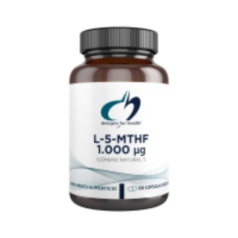 Comprar online L-5-MTHF 1000 microgr 60 Vcaps de DESIGNS FOR HEALTH. Imagen 1