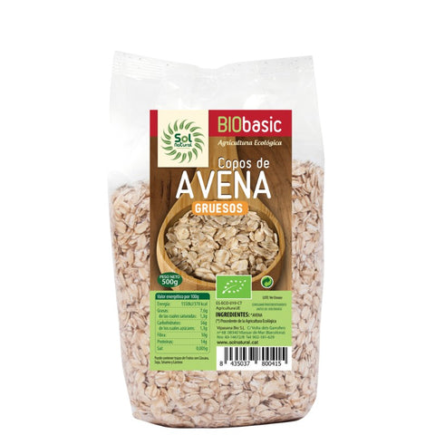 Comprar online COPOS DE AVENA GRUESOS BIO 500 g de SOLNATURAL. Imagen 1