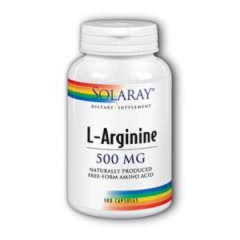 Comprar online L ARGININE 500 mg 100 Capsulas de SOLARAY. Imagen 1