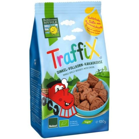 Comprar online TRAFFIX GALLETAS DE ESPELTA CHOCO NIÑOS BIO 150 gr de BOHLSENER MÜHLE. Imagen 1