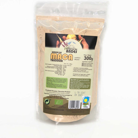 Comprar online MACA TRICOLOR 100% 300G de ORO DE LOS ANDES. Imagen 1