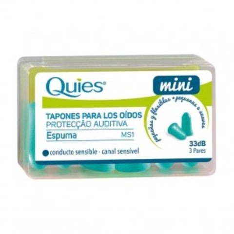 Comprar online TAPON QUIES MINI ESPUMA 3 Pares de QUIES. Imagen 1