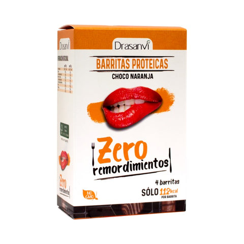 Comprar online CAJA BARRITA PROTEICA CHOCOLATE NARANJA 4X35 gr ZE de DRASANVI. Imagen 1