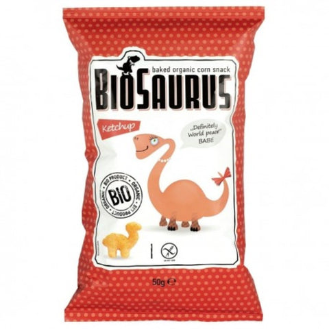 Comprar online BIOSAURUS SNACK SABOR KETCHUP BIO 50 g de BIOSAURUS. Imagen 1