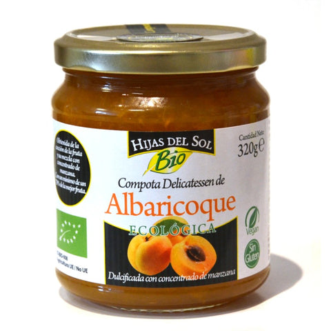 Comprar online COMPOTA ALBARICOQUE 320 gr ECOLOGICA de YNSADIET. Imagen 1