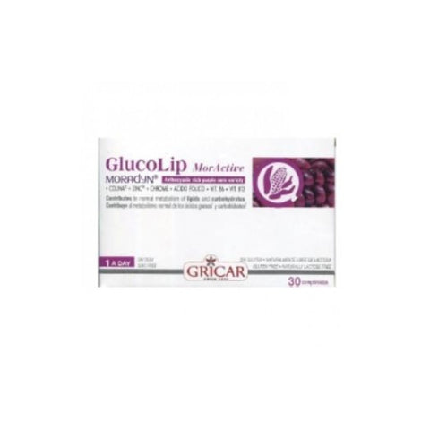 Comprar online GLUCOLIP MOR ACTIVE 30 Comp de GRICAR. Imagen 1