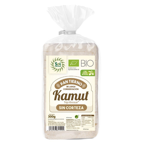 Comprar online PAN TIERNO DE KAMUT SIN CORTEZA BIO 300 g de SOLNATURAL. Imagen 1
