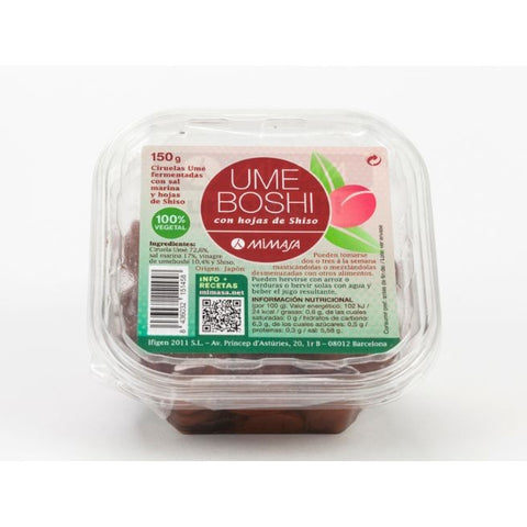 Comprar online UMEBOSHI CON SISHO 150 gr de MIMASA. Imagen 1