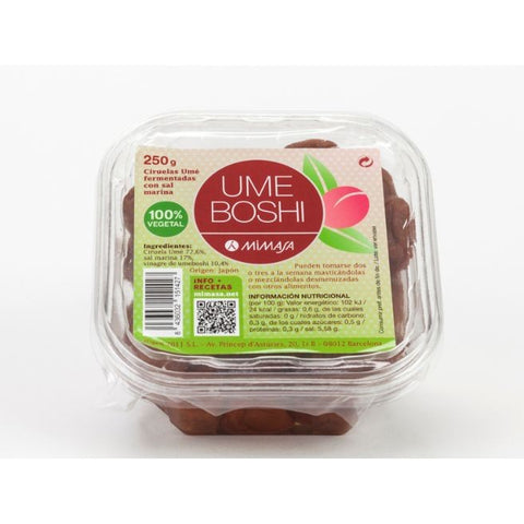 Comprar online UMEBOSHI NATURAL 250 gr ( CIRUELAS) de MIMASA. Imagen 1
