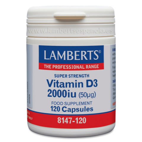 Comprar online VITAMINA D3 2.000 UI (50 ŒG) 120 cap de LAMBERTS. Imagen 1