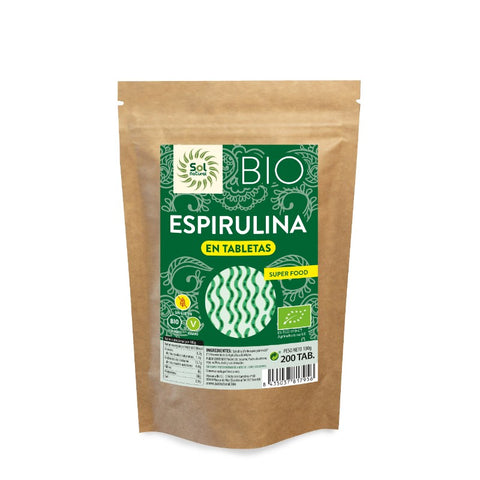 Comprar online ESPIRULINA EN TABLETAS BIO 200 Tabletas de SOLNATURAL. Imagen 1