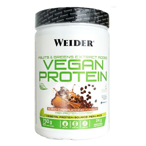 Comprar online VEGAN PROTEIN CAPUCCINO ICED SIN SOJA 750 G de WEIDER. Imagen 1