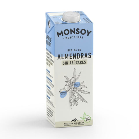 Comprar online LECHE DE ALMENDRAS SIN AZUCAR BIO 1 L de MONSOY. Imagen 1