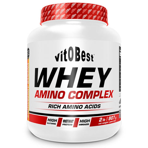 Comprar online WHEY AMINO COMPLEX 2LB PLATANO-FRESA de VIT.O.BEST. Imagen 1