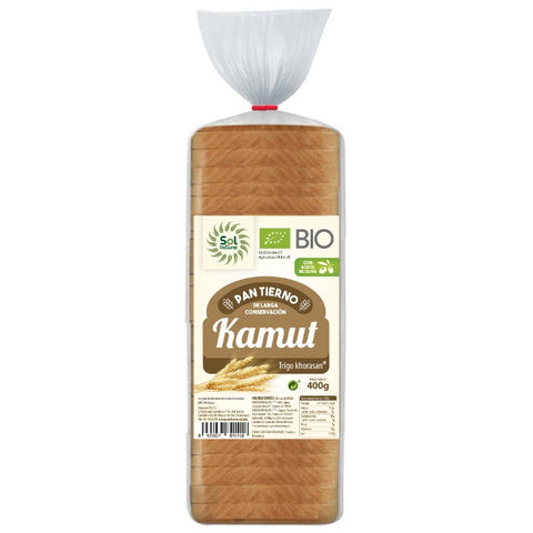 Comprar online PAN TIERNO DE TRIGO KHORASANßKAMUT BIO 400 g de SOLNATURAL. Imagen 1
