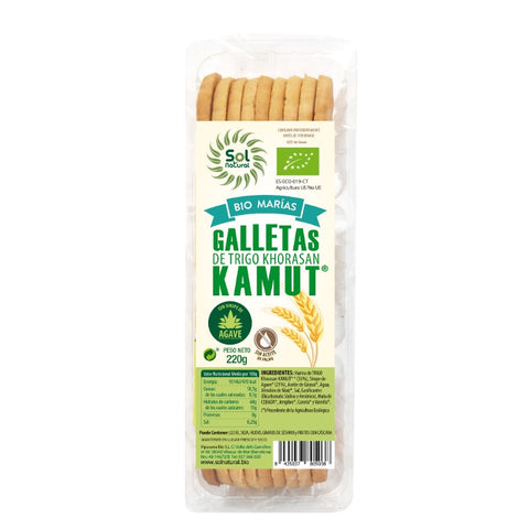 Comprar online GALLETAS DEßKAMUT SIROPE AGAVE BIO 220 g de SOLNATURAL. Imagen 1