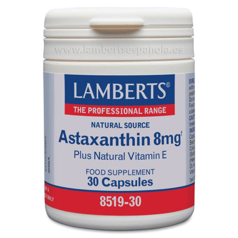 Comprar online ASTAXANTINA 8 MG CON VITAMINA E  30  cap de LAMBERTS. Imagen 1